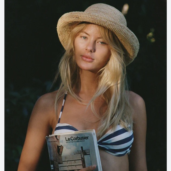 Lack of color raffia cruiser straw hat size medium 57cm - Picture 3 of 6